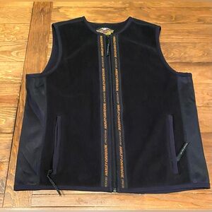 Harley-Davidson Men's Black windproof fleece motorcycle vest FXRG logo